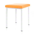 stool robusta with cushion, L x B 40 x 40 cm, frame color white