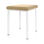 stool robusta with cushion, L x B 40 x 40 cm, frame color white