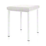 stool robusta with cushion, L x B 40 x 40 cm, frame color white
