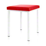 stool robusta with cushion, L x B 40 x 40 cm, frame color white