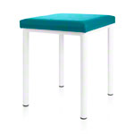 stool robusta with cushion, L x B 40 x 40 cm, frame color white