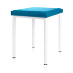 stool robusta with cushion, L x B 40 x 40 cm, frame color white