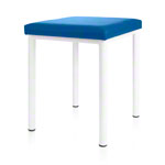stool robusta with cushion, L x B 40 x 40 cm, frame color white