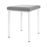 stool robusta with cushion, L x B 40 x 40 cm, frame color white