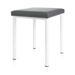 stool robusta with cushion, L x B 40 x 40 cm, frame color white