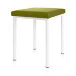 stool robusta with cushion, L x B 40 x 40 cm, frame color white