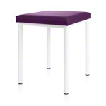 stool robusta with cushion, L x B 40 x 40 cm, frame color white