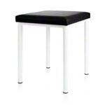 stool robusta with cushion, L x B 40 x 40 cm, frame color white