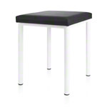 stool robusta with cushion, L x B 40 x 40 cm, frame color white