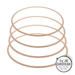 wooden gymnastics hoops, set of 4, 1x each � 60 cm, � 70 cm, � 80 cm, � 90 cm