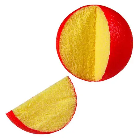 VOLLEY foam ball with elephant skin,  16 cm, red