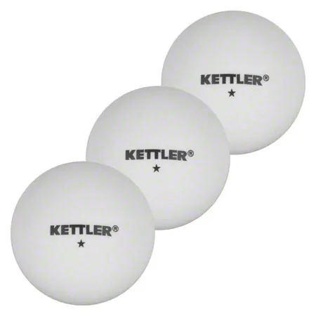 KETTLER table tennis balls 1 star,  40 mm, 3 pieces
