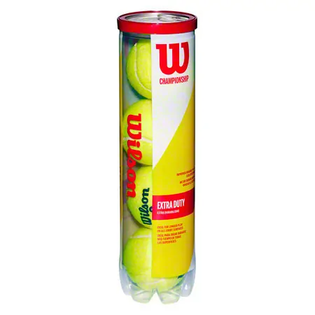 17x Wilson tennisball CHAMPIONSHIP EXTRA DUTY can of 4, incl. drinking bottle