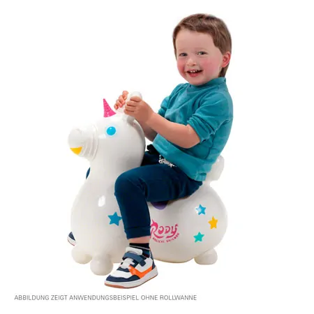GYMNIC bouncing animal unicorn Rody Magical Unicorn with roll tub