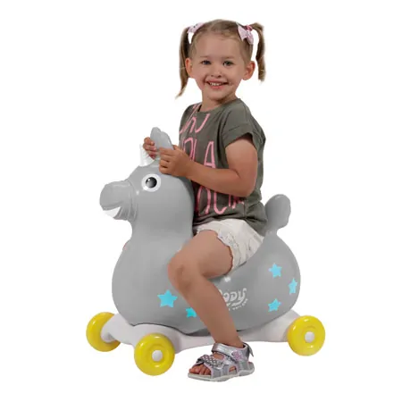 GYMNIC bouncing animal unicorn Rody Magical Unicorn with roll tub