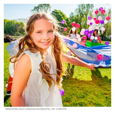 Schwungtuch, � 3,5 m, yellow / red / green / blue