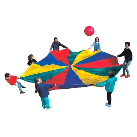 Schwungtuch,  5 m, yellow / red / green / blue