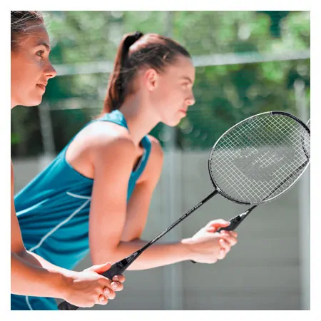 Badminton-set exclusive, 2 rackets 66 cm + 6 shuttlecocks