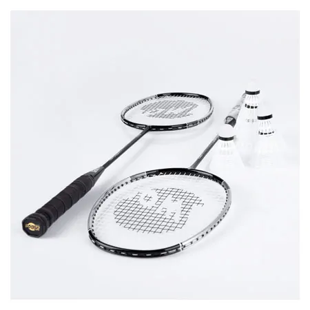 Badminton-set exclusive, 2 rackets 66 cm + 6 shuttlecocks