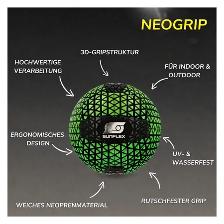 SUNFLEX&nbsp;Beach- and Funball NeoGrip, Neongreen, size 2