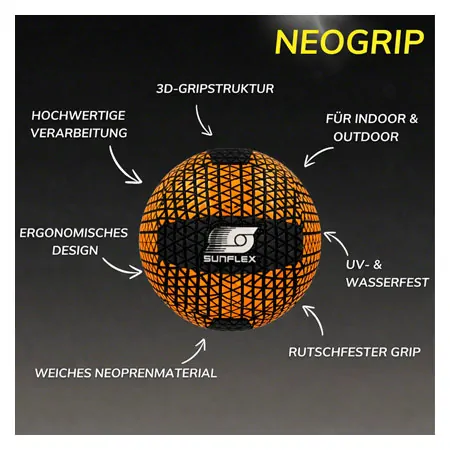 SUNFLEX&nbsp;Beach- und Funball NeoGrip, Orange, size 5