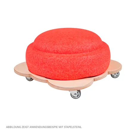 Rolling slide for stacking blocks, L x W x H 29 x 29 x 5.5 cm