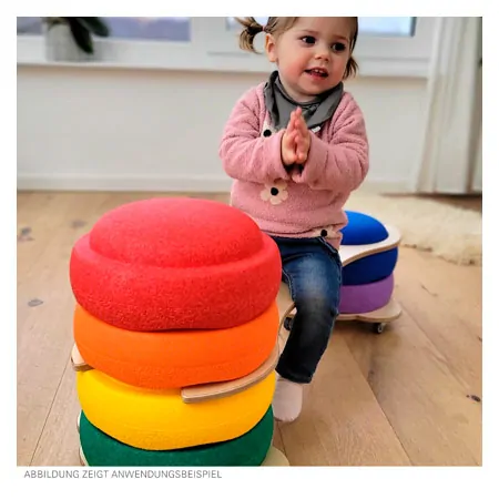 Rolling slide for stacking blocks, L x W x H 29 x 29 x 5.5 cm
