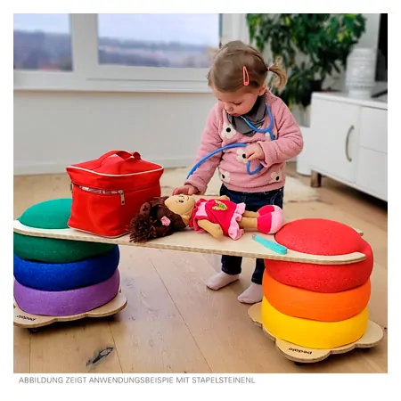Rolling slide for stacking blocks, L x W x H 29 x 29 x 5.5 cm