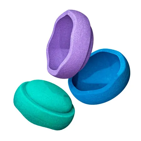 Stapelstein set original cool classic, 3 stacking stones, 1x purple, 1x green, 1x blue
