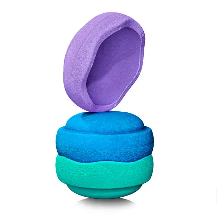 Stapelstein set original cool classic, 3 stacking stones, 1x purple, 1x green, 1x blue