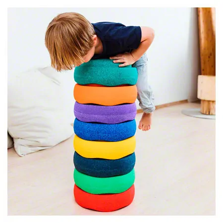 Stapelstein RAINBOW Set classic, 8 stacking stones, classic + add on