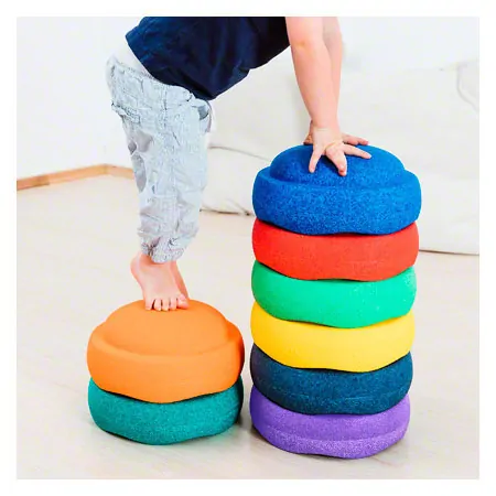 Stapelstein RAINBOW Set classic, 8 stacking stones, classic + add on