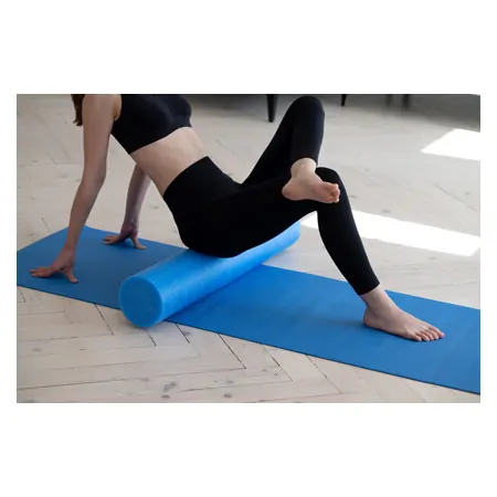 Yoga roller,  15 cm x 90 cm, blue
