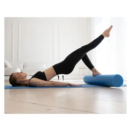 Yoga roller,  15 cm x 90 cm, blue