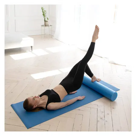 Yoga roller,  15 cm x 90 cm, blue
