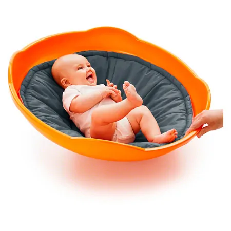 Gonge play top set, 2 pcs mini top, orange + cushion