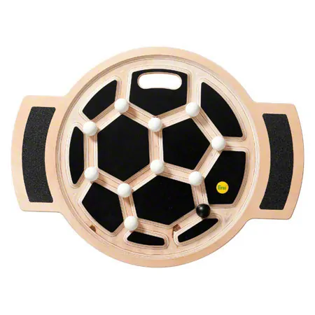 Trackboard football with 11 balls