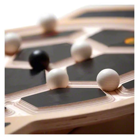 Trackboard football with 11 balls