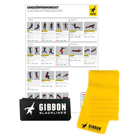 GIBBON Slackline Fitness Balance Spiel Balancierspiel Gleichgewichtstrainer 15 m