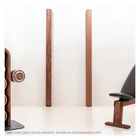 NOHRD SquatRack fold out dumbbell rack walnut