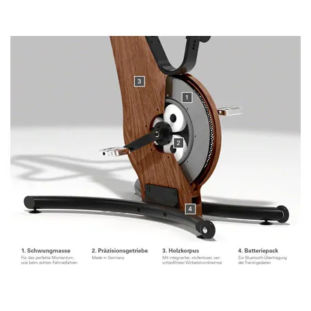 NOHrD bike ergometer walnut