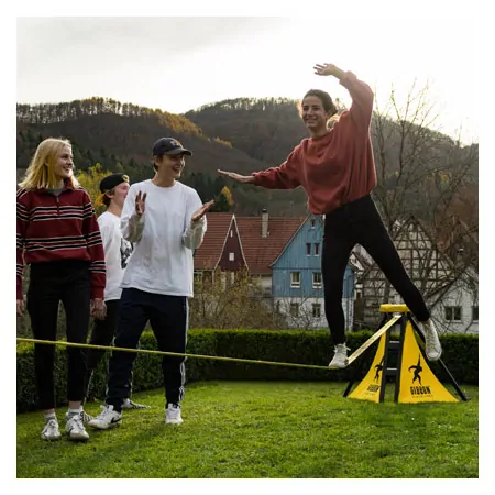 GIBBON Independence Kit Classic, Slackline-Garden-Set, 6-pcs