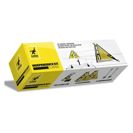 GIBBON Independence Kit Classic, Slackline-Garden-Set, 6-pcs
