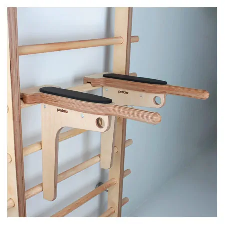 Pedalo dip bar for wall bars