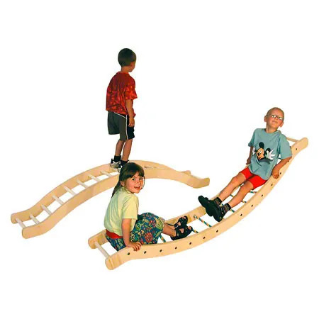 Climbing rope with wooden bars, LxWxH 210x35x36 cm