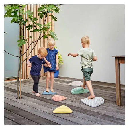 River stones set Nordic: 3x large + 3x small incl. Springy river stone