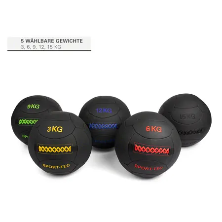 Sport-Tec Wall Ball Robusta, 35 cm, 3 kg, yellow