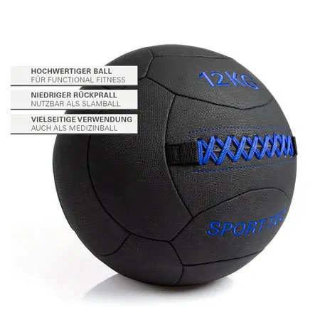Sport-Tec Wall Ball Robusta, 35 cm, 12 kg, blue