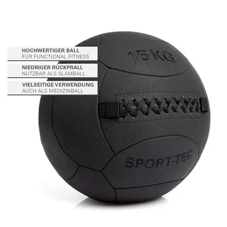 Sport-Tec Wall Ball Robusta, 35 cm, 15 kg, black