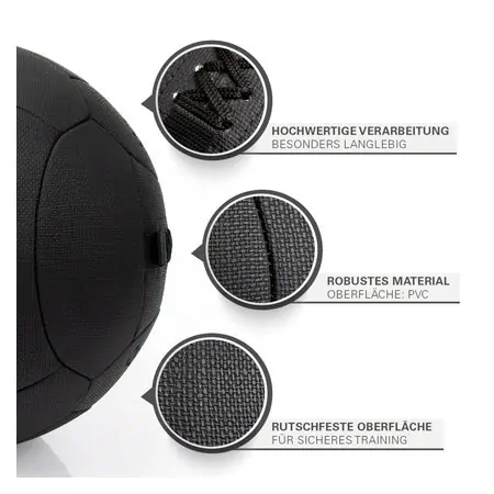 Sport-Tec Wall Ball Robusta, 35 cm, 15 kg, black